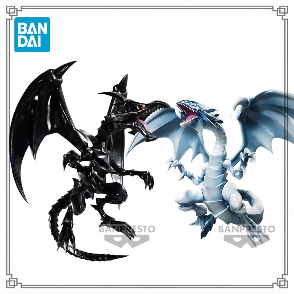 

Anime Figure Bandai Yu-Gi-Oh! Duel Monsters Blue-Eyes White Dragon FIGURE Original Action PVC Red-Eyes Black Dragon Toys Model