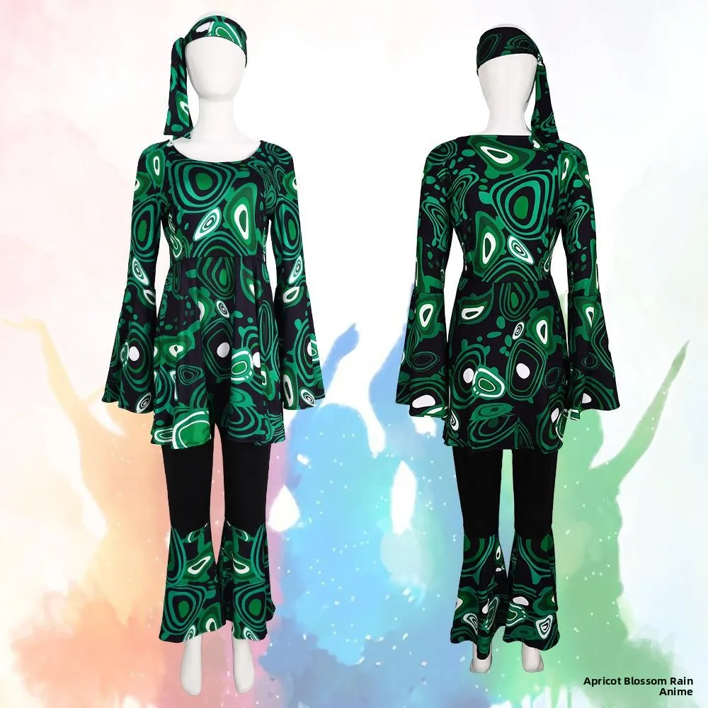 

Hippie Cosplay Costume loween Hip Hop Role-plang Masquerade Ball Stage Performance Cross-Border Women's Ethnic Stage Cos...
