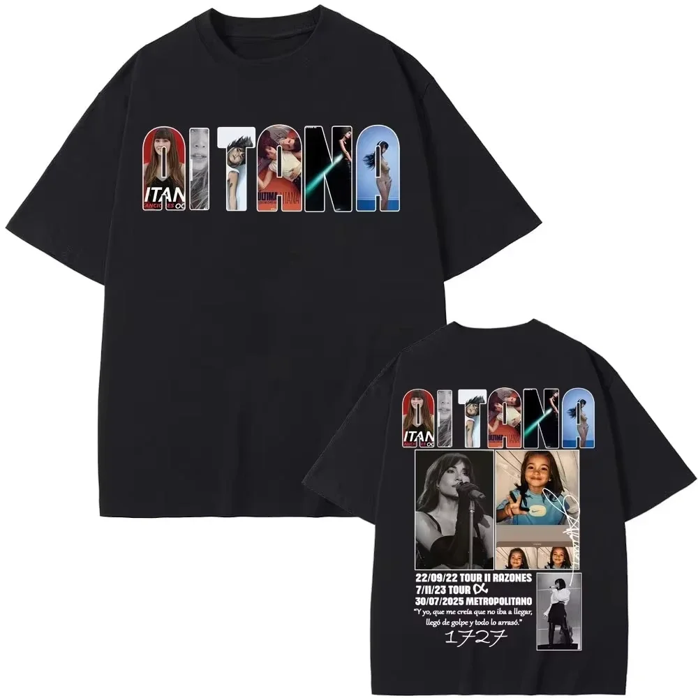 Camisetas gráficas de la gira del álbum musical de Aitana, cantante de verano 2026, ropa para hombres y mujeres, camisetas informales cómodas de algodón puro a la moda