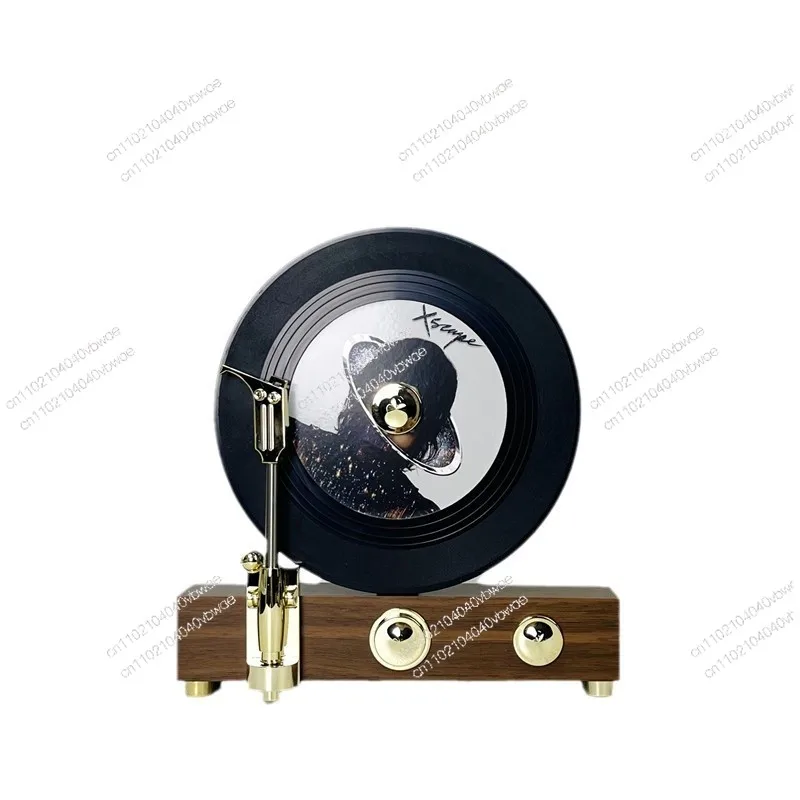 

Modern light luxury vertical retro phonograph vinyl record player model ornament villa model room decoration