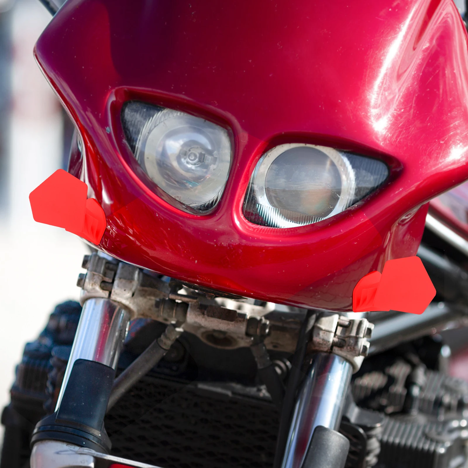 

1 Pair Motorcycle Wing Motorbike Plastic Side Spoiler Stylish Durable Wind Resistant Motorcycle Fairing Winglets Easy