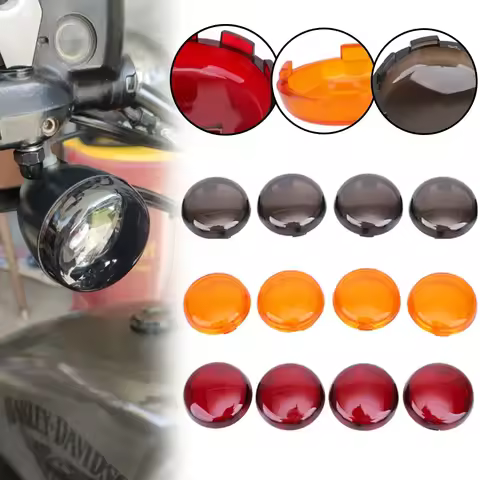 2pcs/4pcs Motorcycle Turn Indicator Signal Light Lens Cover For Harley Sportster 883 1200 Road King Dyna Softail Heritage Fatboy