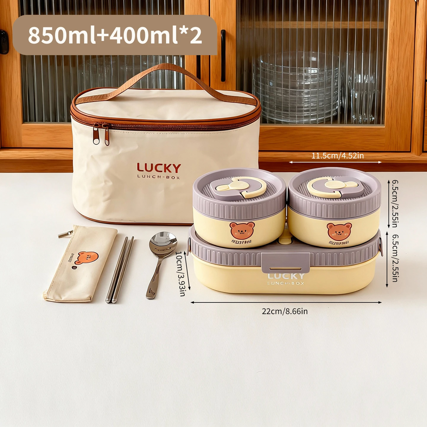 850 ml verzegelde 304 roestvrij staal geïsoleerde lunchbox kinderen studenten 2 roosters draagbare lunchcontainer met handvat magnetronbestendig