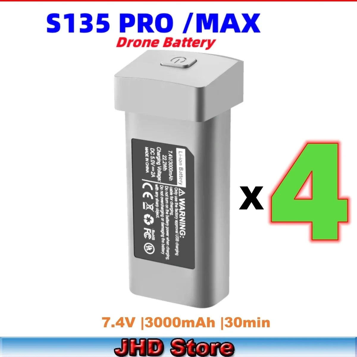 JHD S135 PRO Drone Battery ForOriginal S135 PRO MAX Accessories Parts 3000mAh S135 MAX RC Drone Battery Wholesale Suppliers