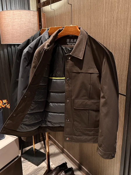 

Теплый повседневный мужской пуховик с воротником-стойкой и воротником-стойкой, высокое качество Busin Sle, полиэфирное волокно, новинка зимы 202, новое поступление