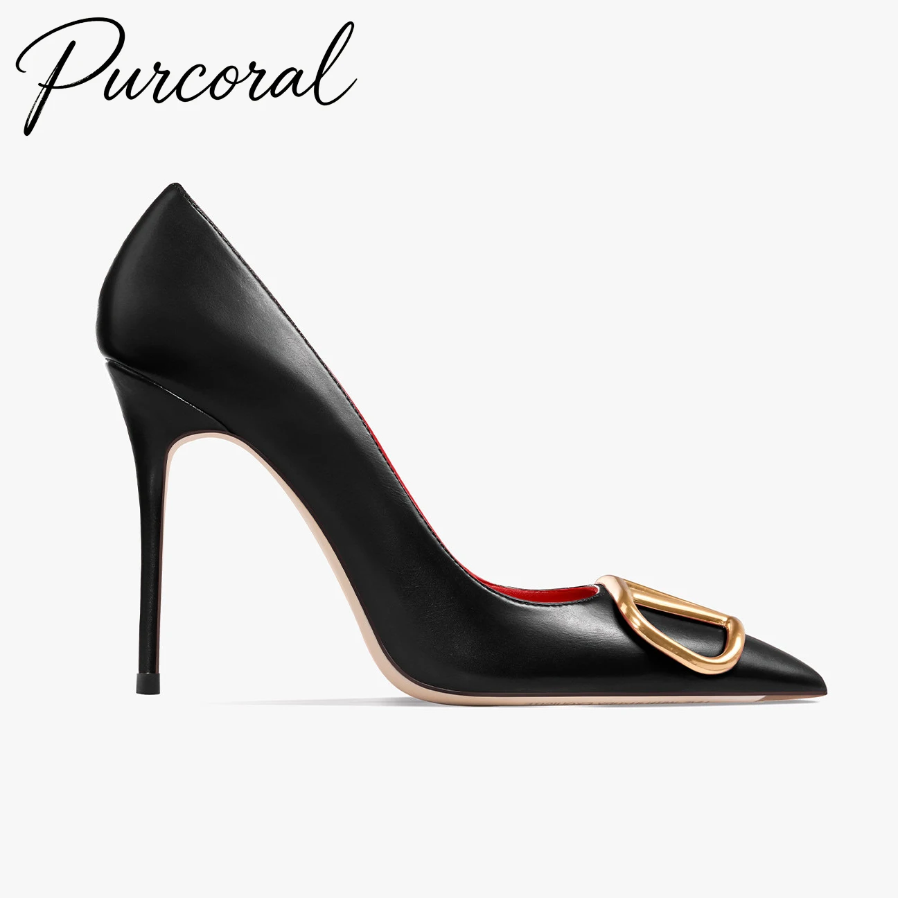 Purcoral 2026 New Fahion Slingback Black Comfortable Women Summer Shoes Very High Heel Sandals Trend for Wedding Party Dress