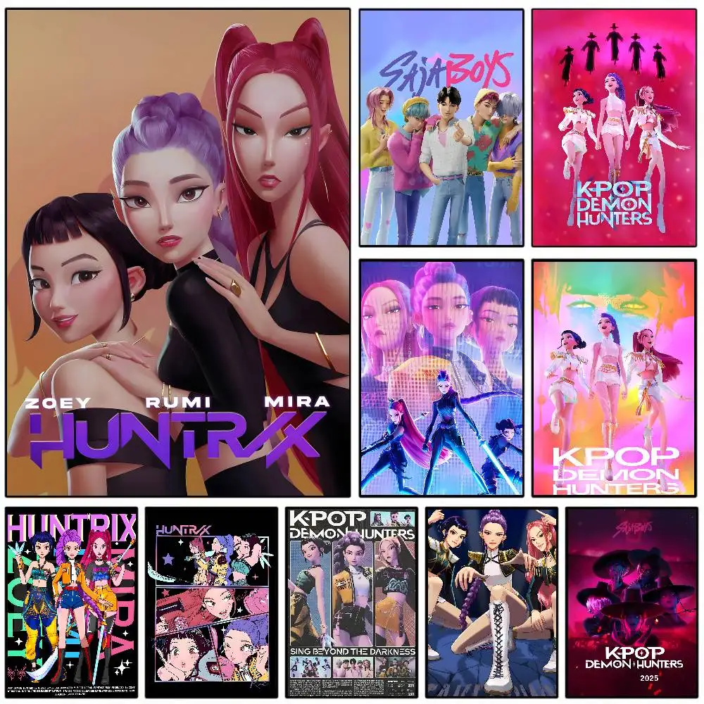 Affiche murale collante HD K-KPop D-Demon H-Hunters, imperméable, pour la maison, le salon, la chambre à coucher, le dortoir, le Bar, décoration esthétique