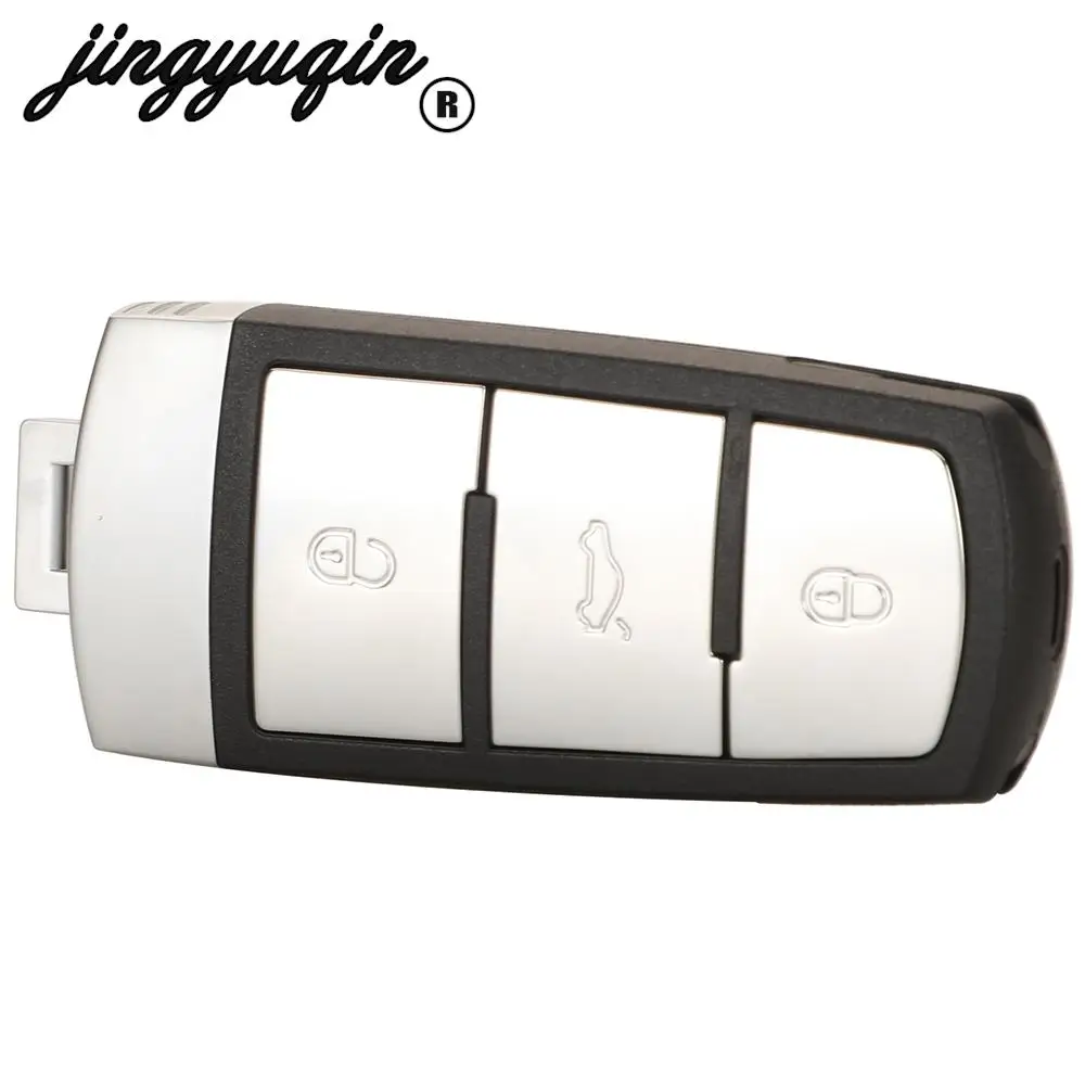 Jingyuqin 3C0 959 752 BA inteligentny klucz zdalny 434Mhz ID48 układu dla VW VolksWagen Passat B6 3C B7 Magotan CC 3 przycisk 3C0959752BA