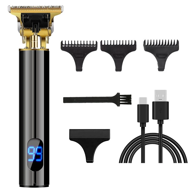 Hair Clippers Men Electric Beard Trimmer Professional Hair Cutting Machine Digital Display Rechargeable Cordless