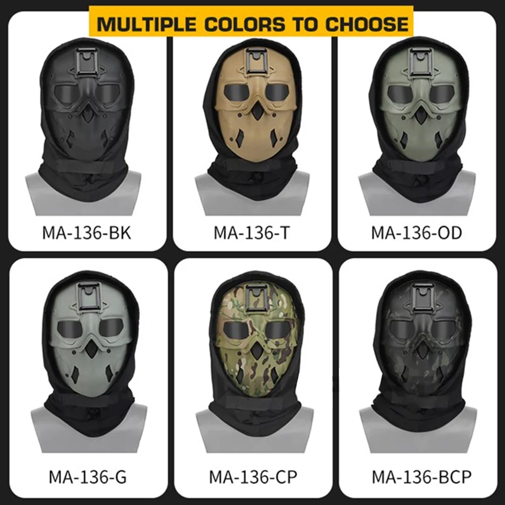 Tactical Wild Mask Hutning Full Face Outdoor Protective Airsoft Mask Halloween Camouflage Mask Helmet