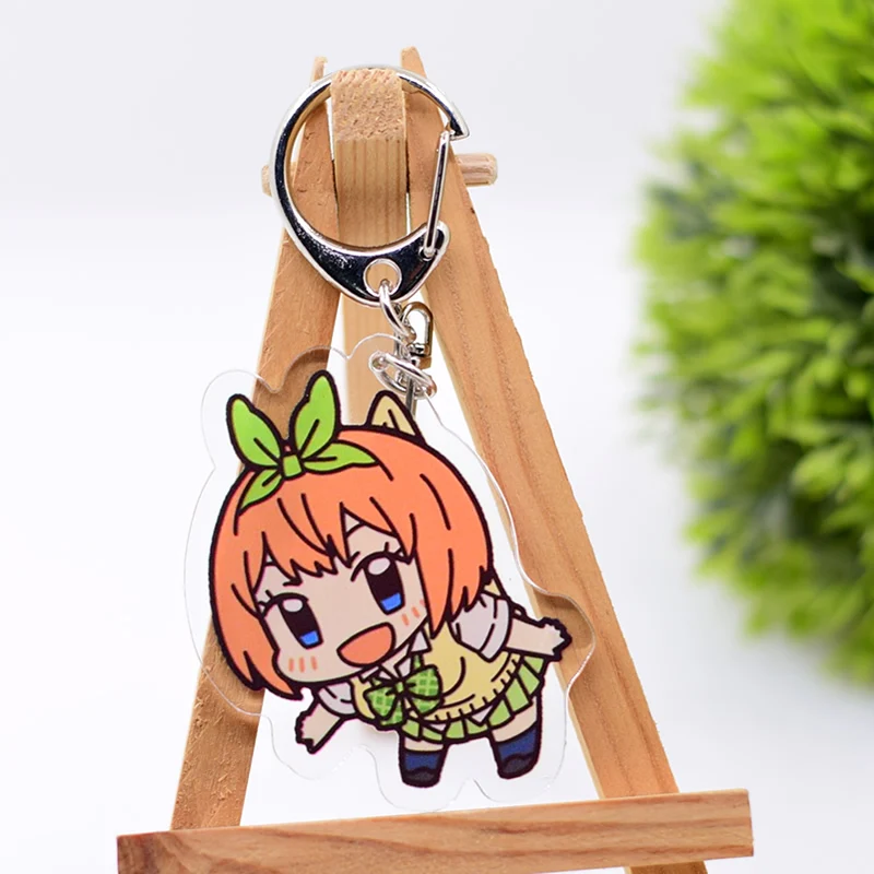 Cute Anime Keychain Arcylic Cartoon Figures Keyrings  Accessories Kids Gift