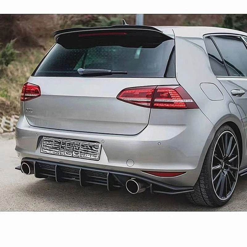 

For Volkswagen Golf 7 GTI Diffuser Extension V2 Type Blade-Style Rear Spoiler Lip Air Curtain Car Modification Upgrade Accessory