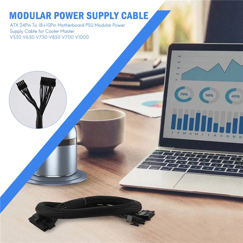 

【BRAND NEW】ATX 24Pin To 18+10Pin Motherboard PSU Modular Power Supply Cable for Cooler Master V550 V650 V750 V850 V700 V1000