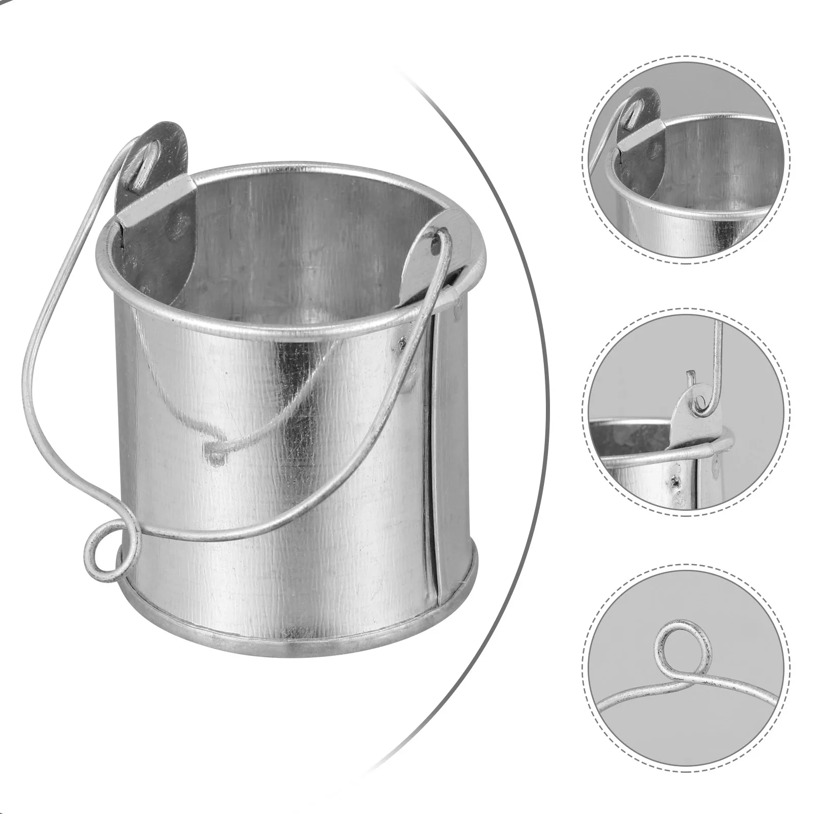 

3pcs Iron Art Bucket Vintage Vase Decorative Holder Retro Plant Container Dried Flower Bucket Desktop Garden Decor Sturdy Flower