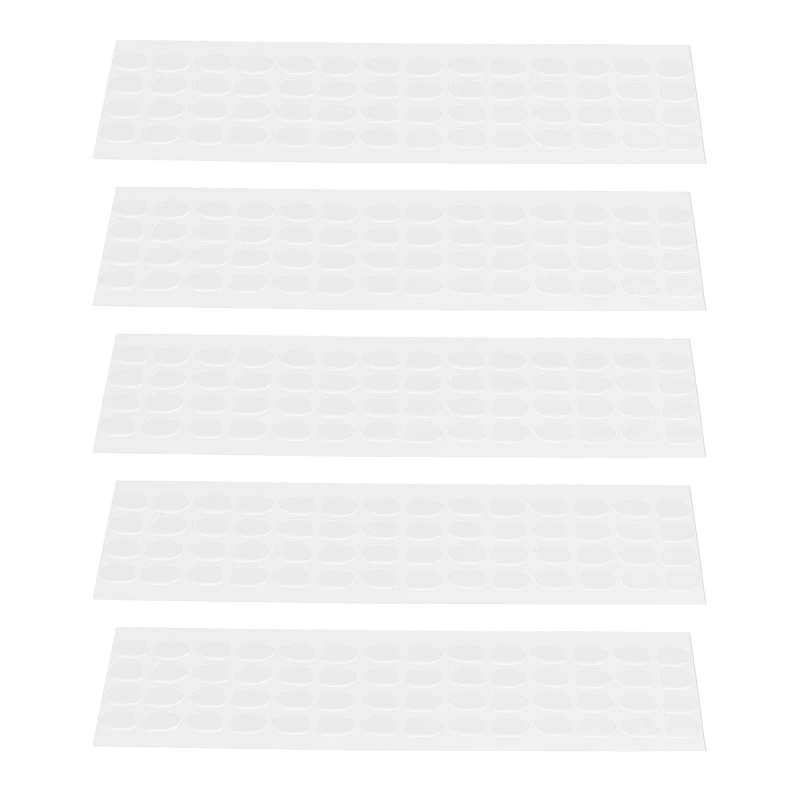 

5 Sheets Double Sided Adhesive Tape Transparent Traceless Sticker No Residue Removable Strong Load Bearing Fixing Sticker For