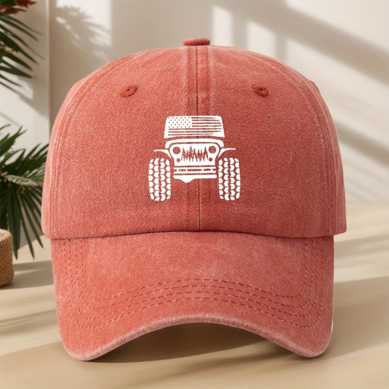 Soft Off-Road Vehicle Baseball Cap | Vintage Washed, Sweat-Absorbent Adjustable Sports Cap