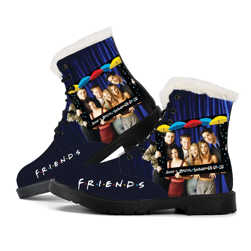 

Friends TV Comedy Plush Boots Mens Womens Teenager Shoes Outdoor Water proof Casual Boot Lightweight Couple Customize Boots