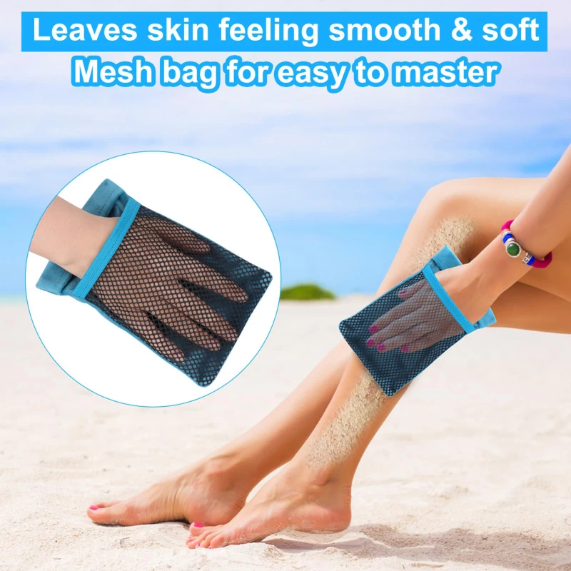 Sand Remover for Beach Beach Sand Cleaner, Soft, Sand Pouch Sand Wipe Off Mitten Sand Removal Bag for Beach, Surf