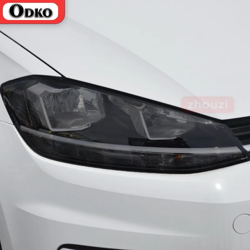 

Защитная пленка для фар автомобиля для Volkswagen VW Golf 7 8 MK7 12-19 20-2022, черная пленка для автомобильных фар, прозрачная наклейка из ТПУ
