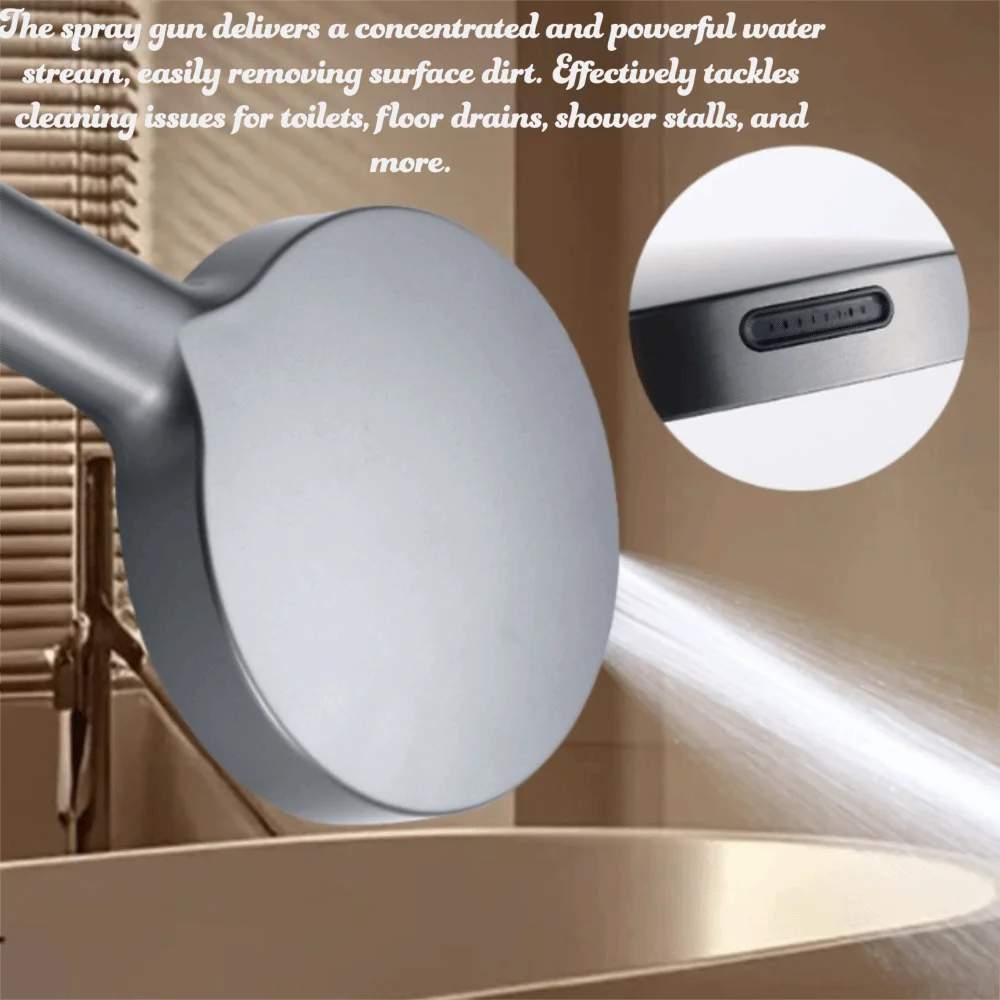 Big Panel Design Handheld Shower Head Extra-Wide Large Panel 7 Modes Massage Shower Head Pressure-Boosting Structure