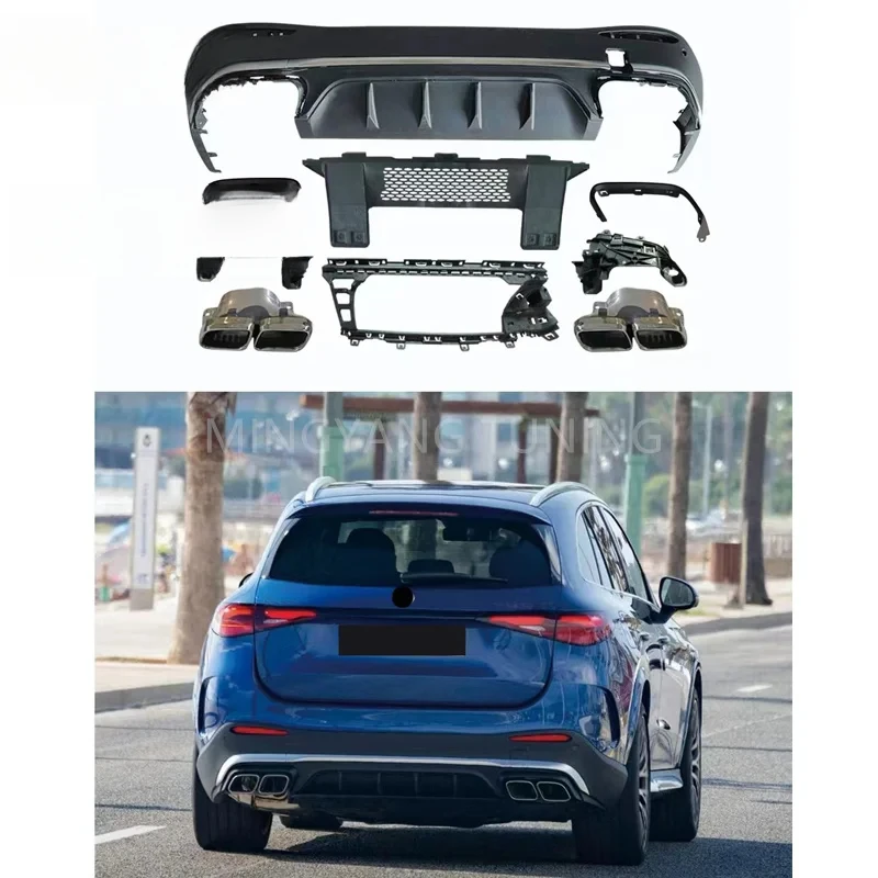 

Rear Lip Diffuser Pipe Exhaust Tip Modification Accessories for X254 W254 GLC Class SUV Upgrade GLC63 Style