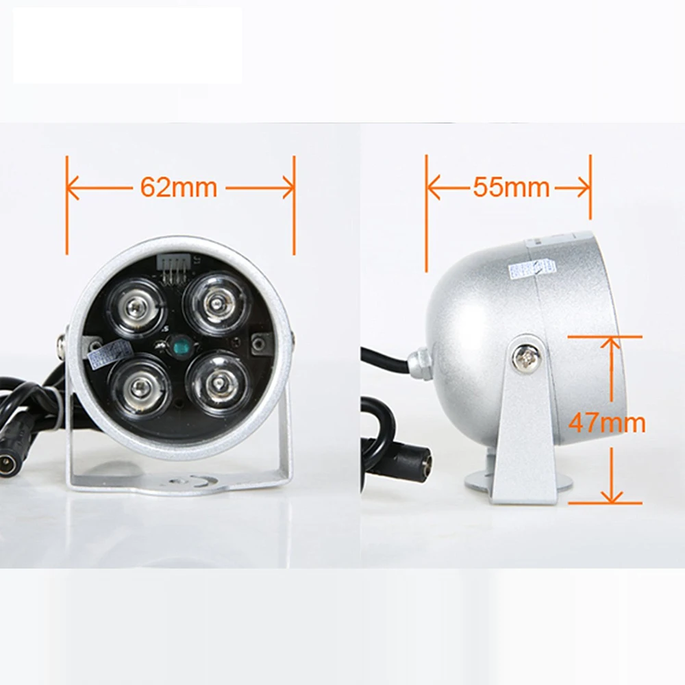 ESCAM CCTV LEDS 4 array IR led illuminator Light CCTV IR Infrared waterproof Night For Security Camera use 12V 2A power