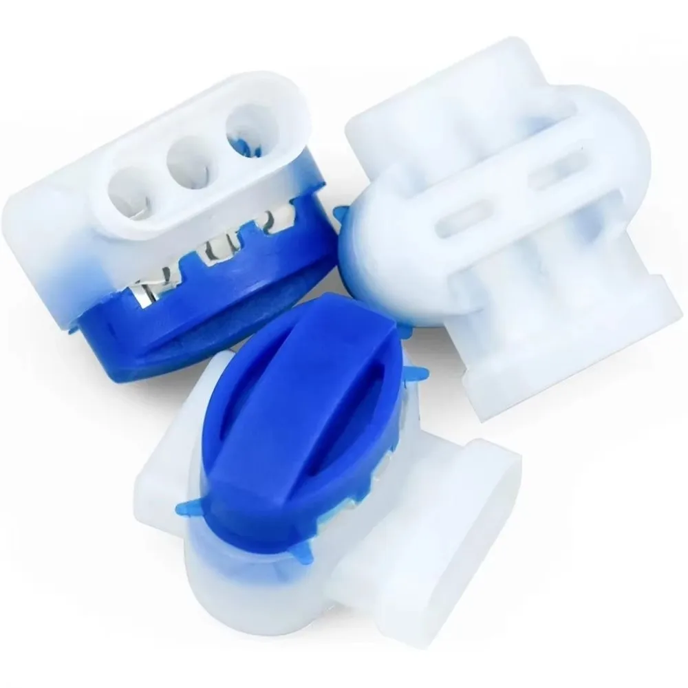 10 قطعة مجموعة موصلات كابل مقاوم للماء العملي مانعة لتسرب الماء موصل محطة المشابك سلك 3 ثقوب موصلات الملحقات