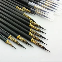 3PCs/set Chinese Calligraphy Brush Pen for Writing Oil Painting Fine Paint Brush Rat Whiskers Hook Line Brush Art Stationery