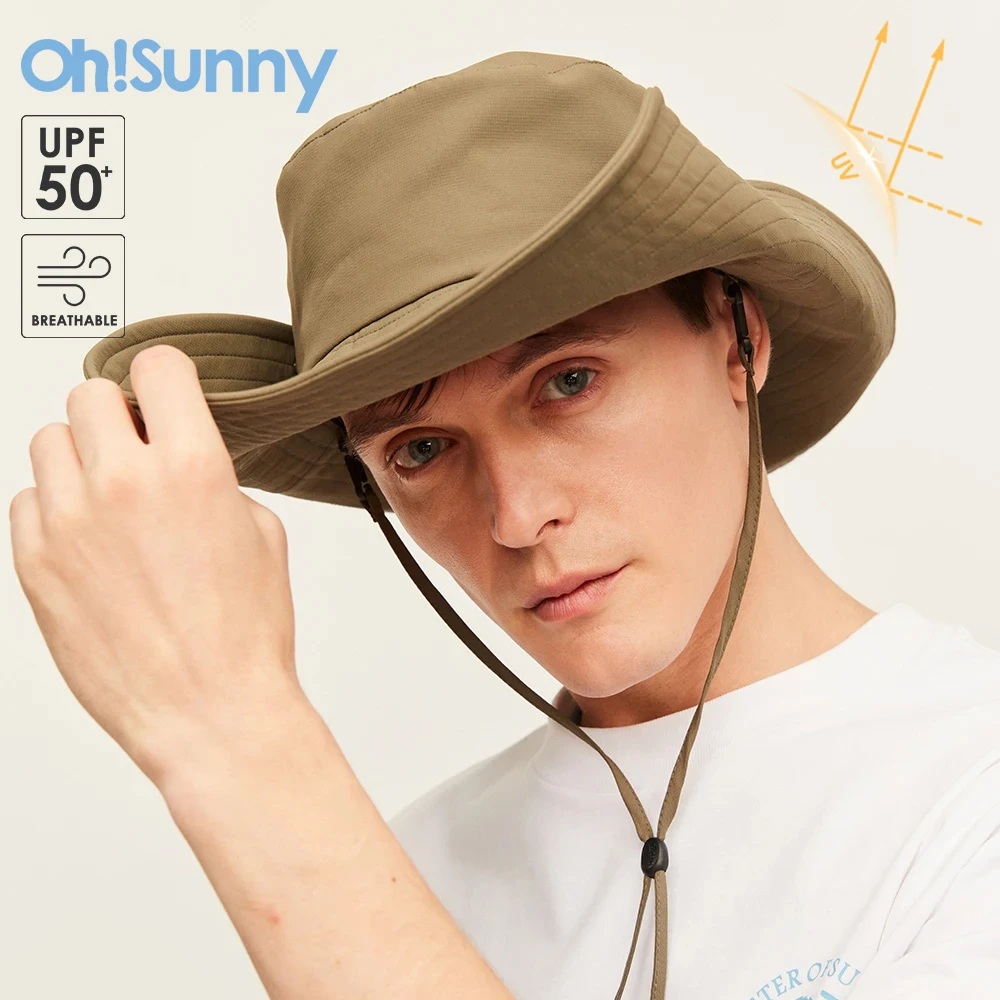 

Ohsunny Men Women Full Protection Bucket Hat with Brim UPF1000+ Sun Cap Gardening for Outdoors Sports Beach Hiking Fish