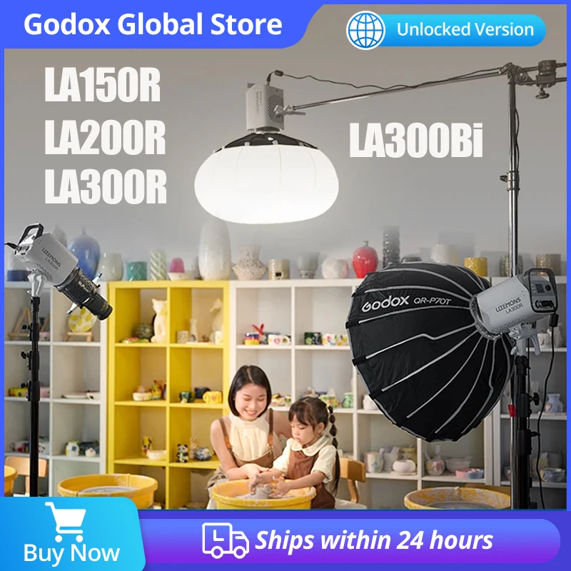 

GODOX LITEMONS Full-color LED Light LA150R LA200R LA300R LA300Bi with App Control Photography Light Bowens Mount for Video Vlog