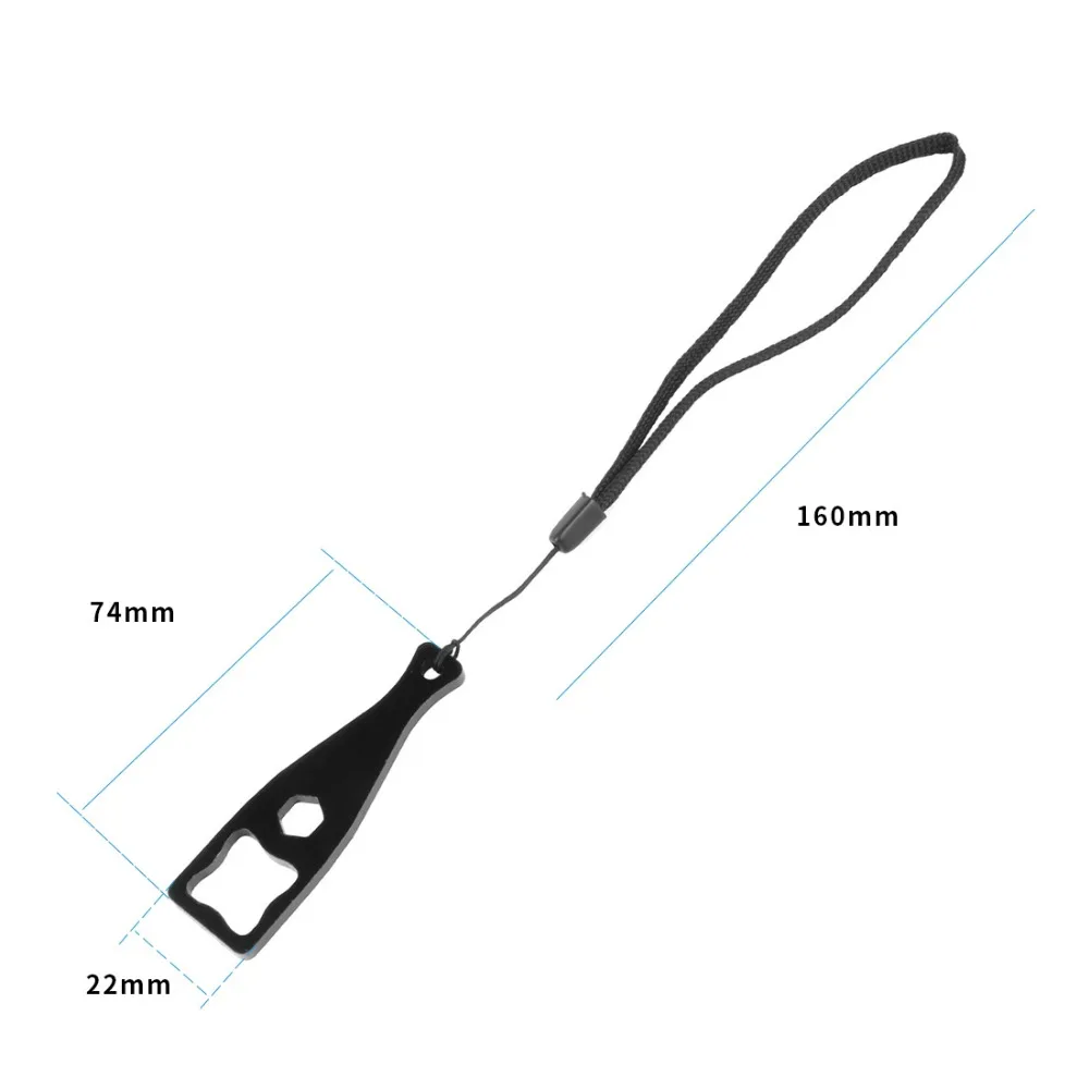 Aluminium-Knopfschlüssel für Gopro Hero 13 12 11 DJI Yi SJcam Sport-Action-Kamera M5 Rändelschraube, Stativ-Adapter-Zubehör – Detail 16