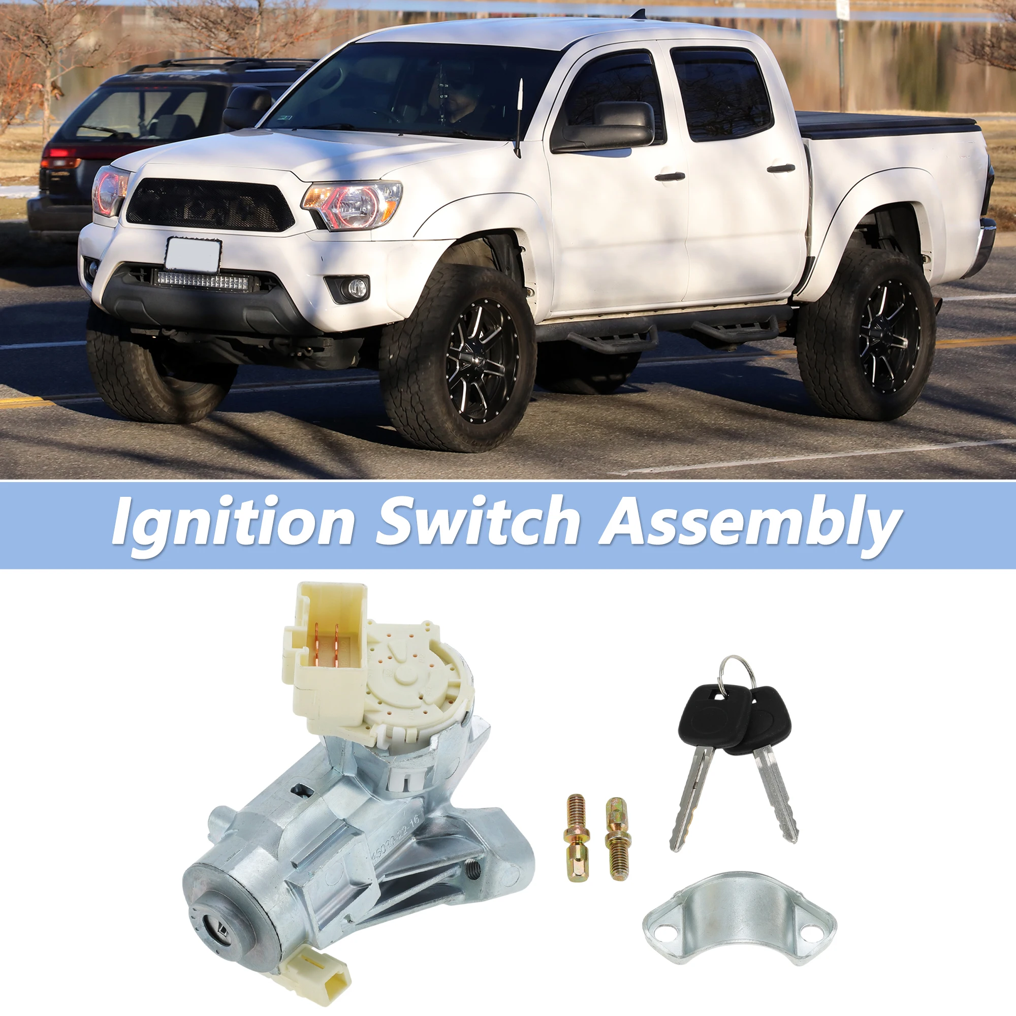 

UXCELL No.450202216 Ignition Lock Cylinder with 2 Keys for Toyota Tacoma 2005-2015 Set