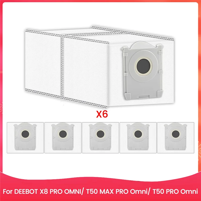 【استيقاظ】أكياس غبار بديلة للمكنسة الكهربائية الروبوتية ECOVACS DEEBOT X8 PRO OMNI/ T50 MAX PRO Omni/ T50 PRO Omni