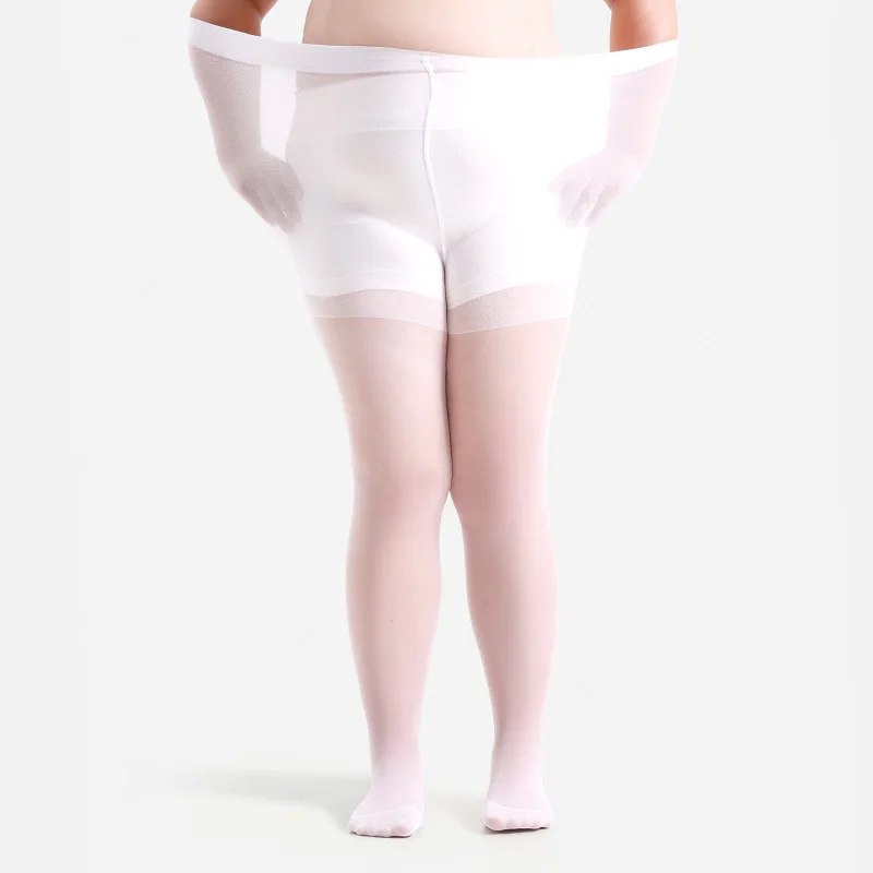 Damen Übergröße 20 Denier Transparente Strumpfhose mit Hoher Taille, Nylon-Strumpfhose, Superelastisch XL-4XL, Große Größen für Kräftige Damen bis 150kg/330lbs – Detail 30