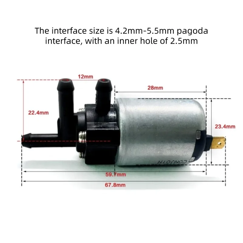 DC5V/6V Mini 2-Position 3-Way Solenoid Valve, Normally Open/Closed for Air & Water