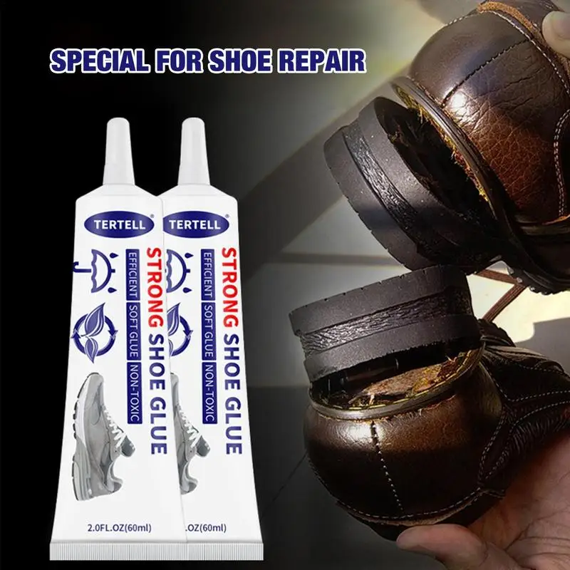 60ml Boot Sole Glue Sole Fix Glue  Adhesive Shoemaker Fix Mending Liquid Tool  For High-Temperature Resistant Low Odor