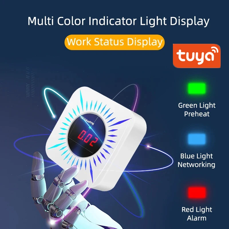 

Умный детектор газового монооксида Tuya с автоматизацией дома для беспроводного управления и многофункциональной сигнализации 80 дБ для домашней безопасности