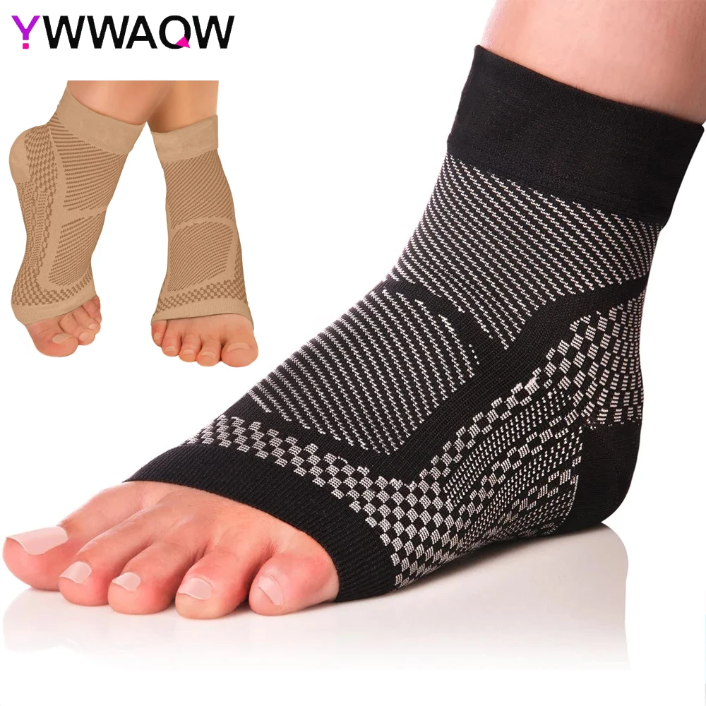 

1Pair Sports Ankle Support Brace Compression Sleeve Plantar Fasciitis Sock for Achilles Tendonitis Joint Pain Swelling Heel Spur