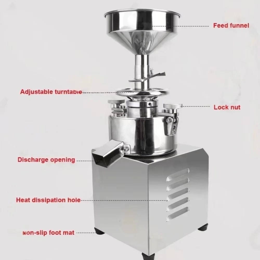 Dry Grain Wheat Grinder Corn Peanut Butter Nut Paste Grinding Machine Soybean Seed Bean Grain Processing Machinery