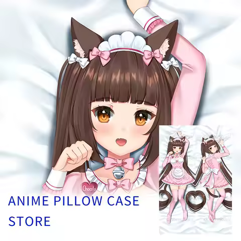 Nekopara Chocola Dakimakura Cover Furry Anime Double-Sided Print Pillowcase Life-Size 2way Body Pillow