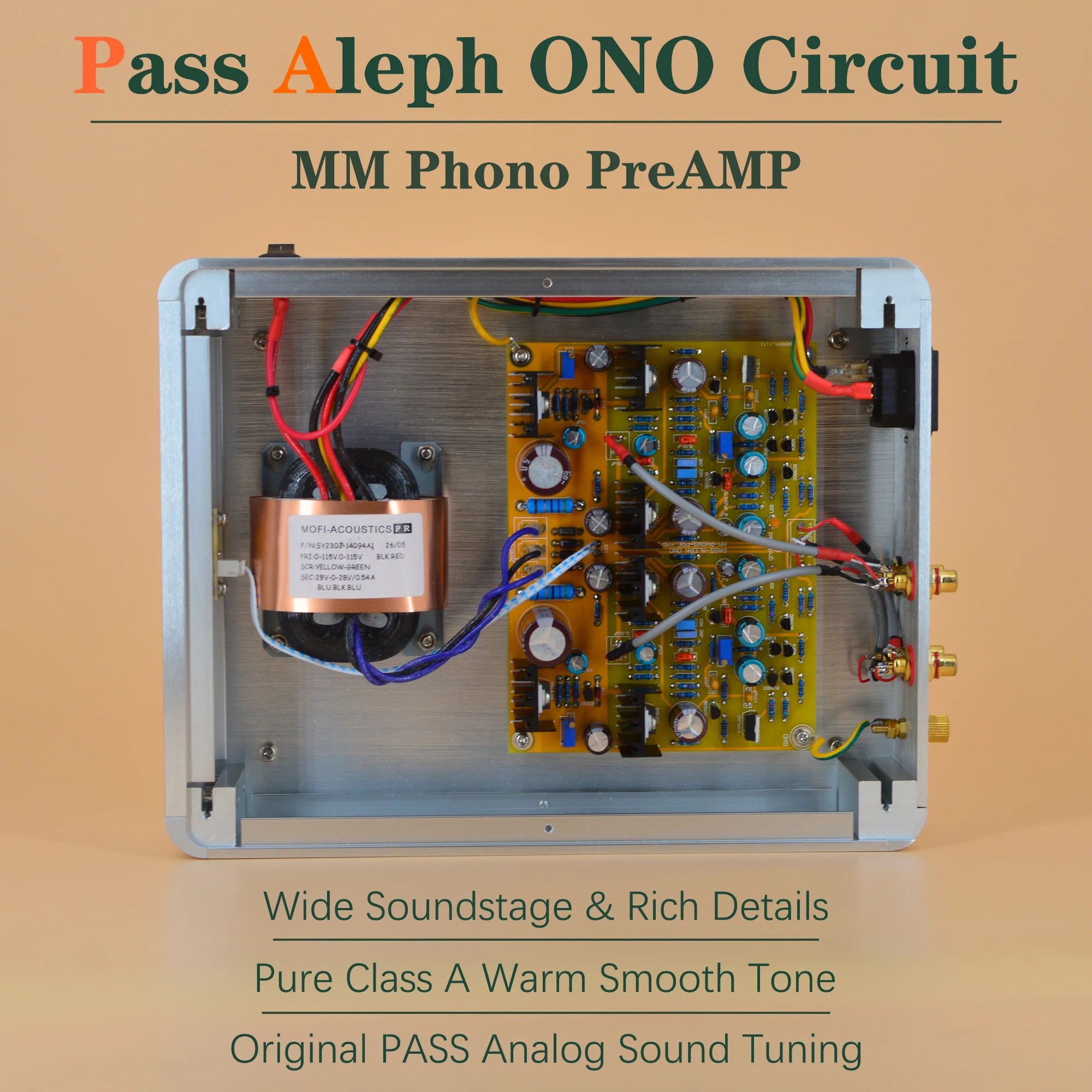 Предусилитель звука Nearly PASS ALEPH ONO Sound Pure Class A для Hi-Fi проигрывателей винила, с RIAA, низким уровнем шума