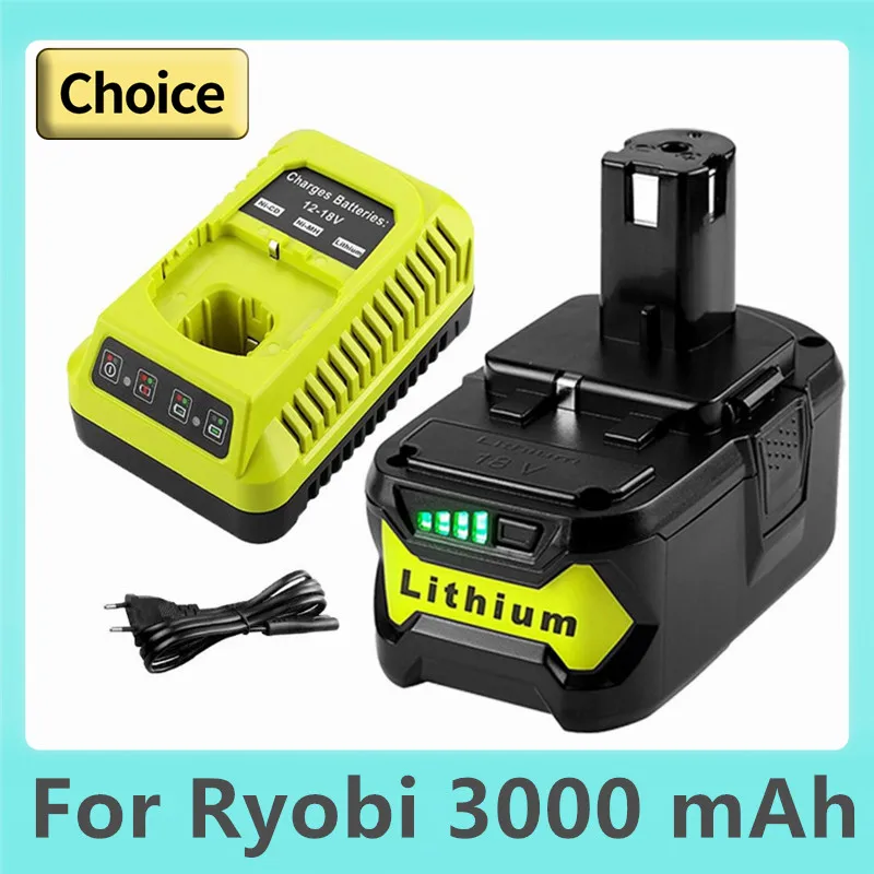 100% Capacity 18V 3000mAh Li-Ion For Ryobi Hot P108 RB18L40 Rechargeable Battery Pack Power Tool Battery Ryobi ONE