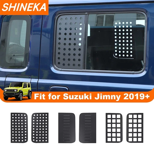 SHINEKA cubierta decorativa de Panel de cristal para ventana pequeña trasera de maletero para Suzuki Jimny 2019 2020 2021 2022 2023 + accesorios exteriores de coche