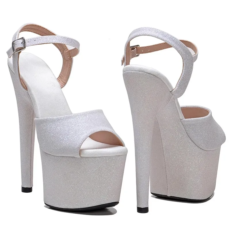 LAIJIANJINXIA PU Uppre New Color High Heel Sandals 17cm /7inch Sexy Model Show Shoes And Pole Dancing Shoes 061