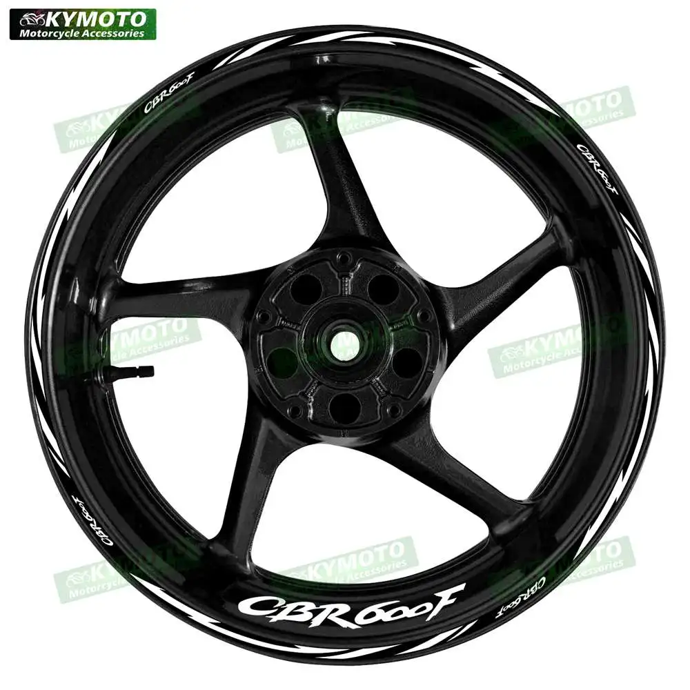 لهوندا CBR600F CBR 600F عجلات أمامية وخلفية عاكسة للدراجة النارية 17 بوصة ملصقات محور المشارب هدية اكسسوارات الشارات #2