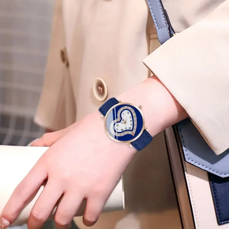 New Ladies Watch Leather Strap Analog Quartz Wristwatches Temperament Ladies Watch Red Lover Gift New Year Reloj Mujer