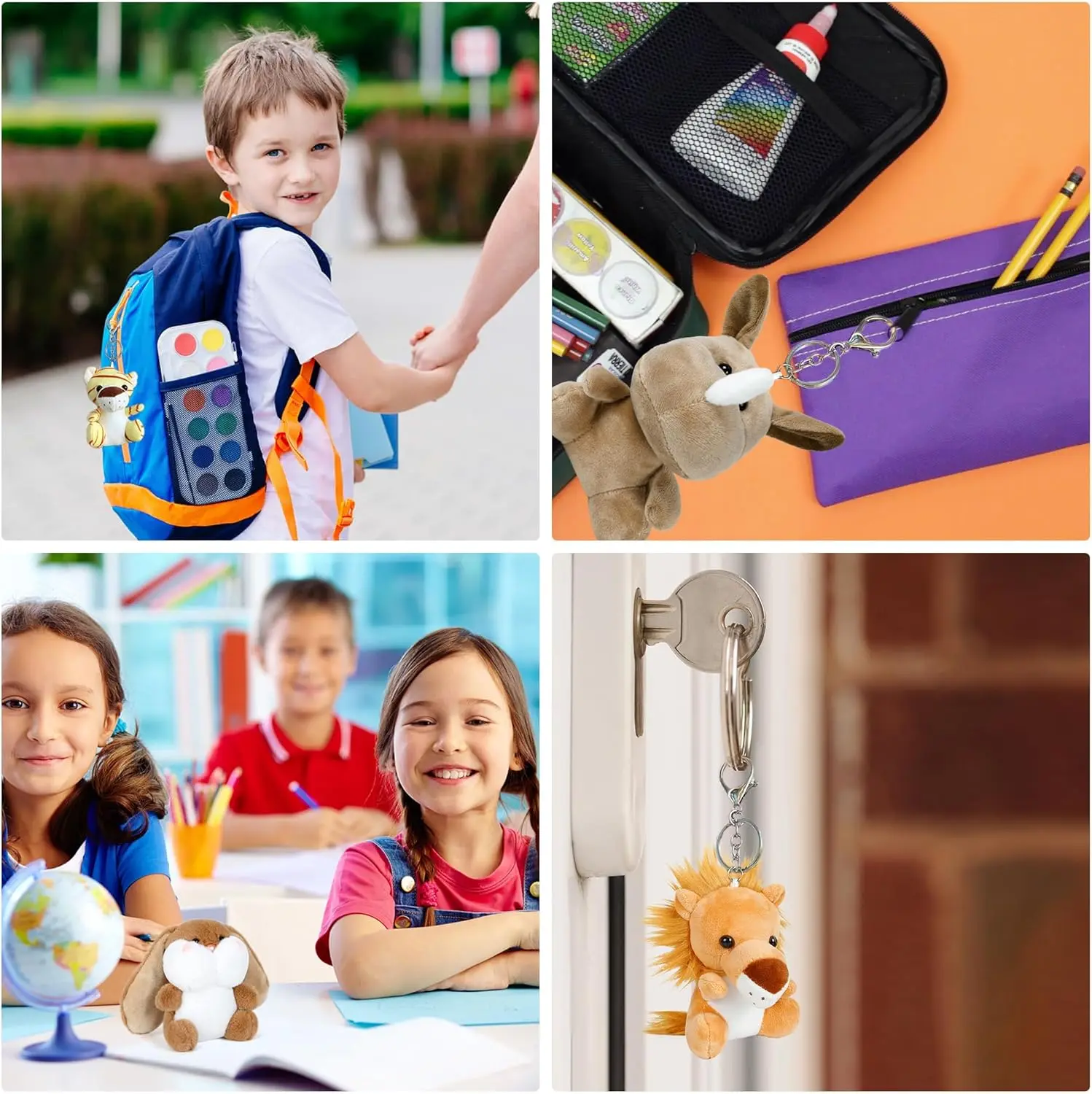 12 szt. Mini Pluszowe Zwierzątka, 11,4 cm, Zabawki dla Dzieci, Prezenty na Walentynki, Breloczki i Upominki na Przyjęcia