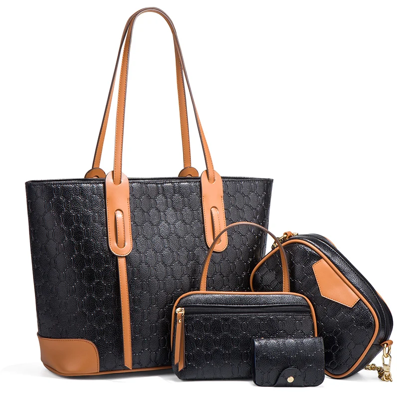 Traveasy 2023 Luxe Handtas Set 4 Stuks Set Dames Hoge Kwaliteit Pu Lederen Designer Klassieke Dames Handtassen Schoudertassen