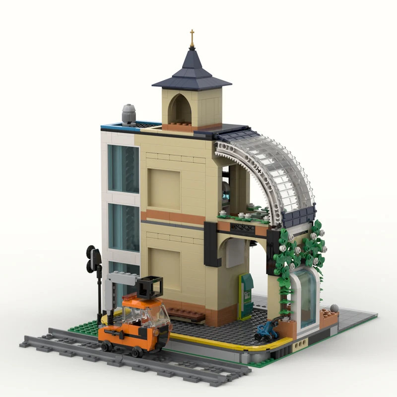 957 PCS Modular Construction Central Station 60469 MOC Customize Modular Building Block Brick Design DIY Boys Assembly Toy Gift