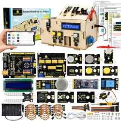Русский учебни Keyestudio Smart IOT Home Kit with PLUS Board for Arduino Starter Kit DIY Projetcs STEM Programming /CE Compliant